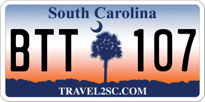 SC license plate BTT107
