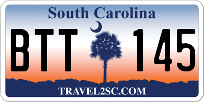 SC license plate BTT145