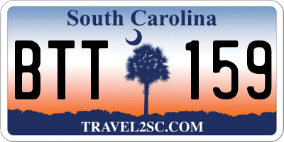 SC license plate BTT159