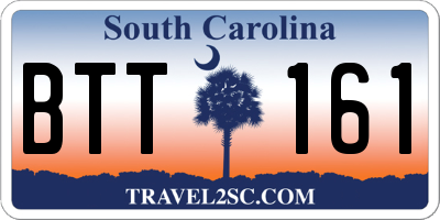 SC license plate BTT161