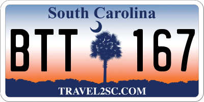SC license plate BTT167