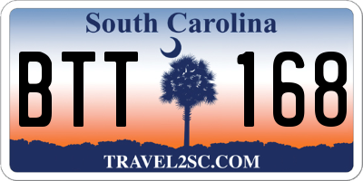 SC license plate BTT168
