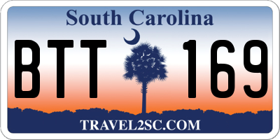 SC license plate BTT169