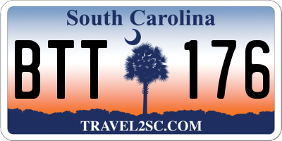 SC license plate BTT176