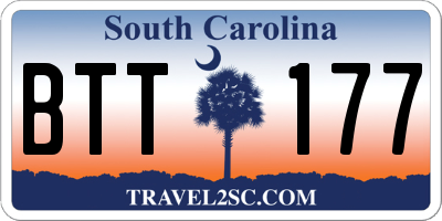 SC license plate BTT177
