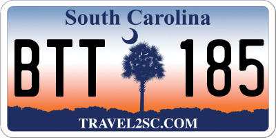 SC license plate BTT185
