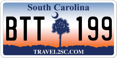 SC license plate BTT199