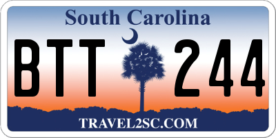 SC license plate BTT244