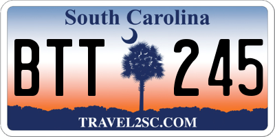 SC license plate BTT245