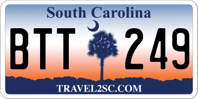 SC license plate BTT249
