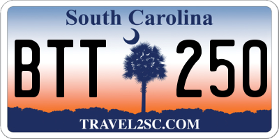SC license plate BTT250