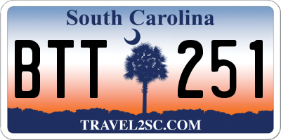 SC license plate BTT251