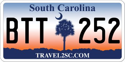 SC license plate BTT252