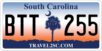 SC license plate BTT255
