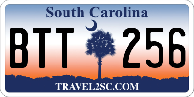 SC license plate BTT256