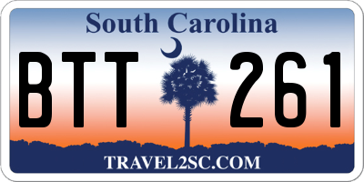 SC license plate BTT261