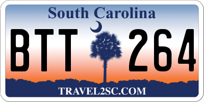 SC license plate BTT264