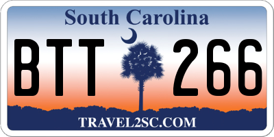 SC license plate BTT266