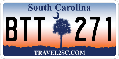 SC license plate BTT271