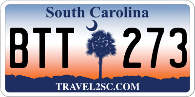 SC license plate BTT273