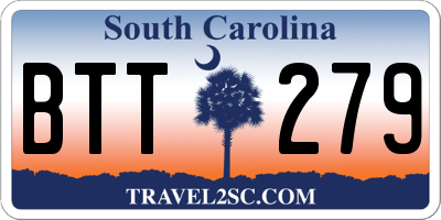 SC license plate BTT279