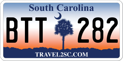 SC license plate BTT282
