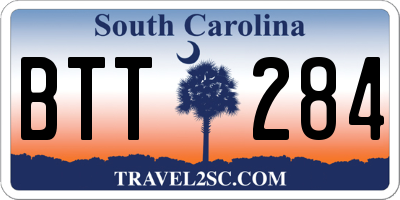 SC license plate BTT284
