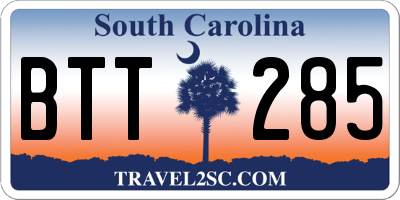 SC license plate BTT285