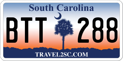 SC license plate BTT288