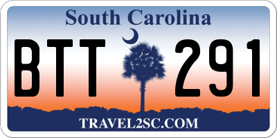 SC license plate BTT291