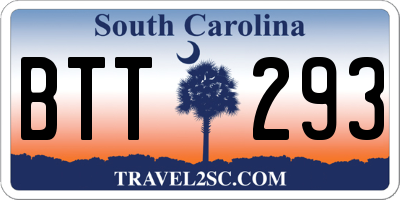 SC license plate BTT293