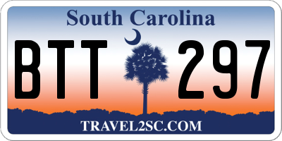 SC license plate BTT297