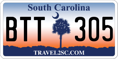 SC license plate BTT305