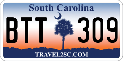 SC license plate BTT309