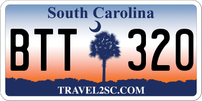 SC license plate BTT320