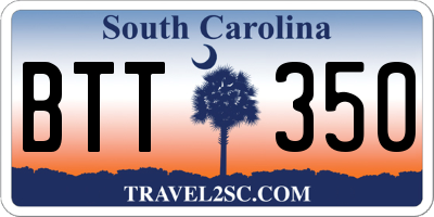 SC license plate BTT350