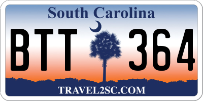 SC license plate BTT364