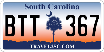 SC license plate BTT367