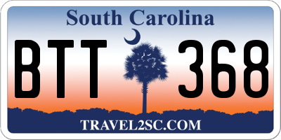 SC license plate BTT368