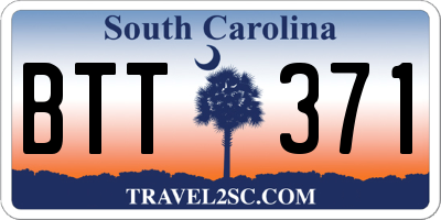 SC license plate BTT371