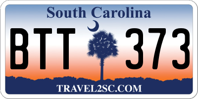 SC license plate BTT373