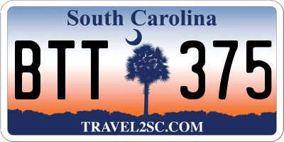 SC license plate BTT375