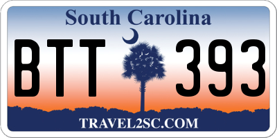 SC license plate BTT393