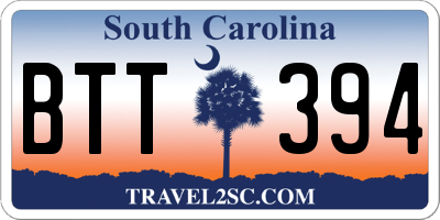 SC license plate BTT394