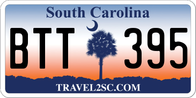SC license plate BTT395