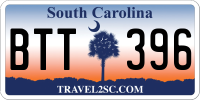 SC license plate BTT396