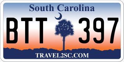 SC license plate BTT397