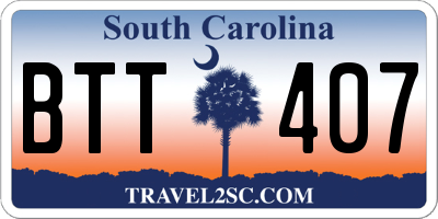 SC license plate BTT407