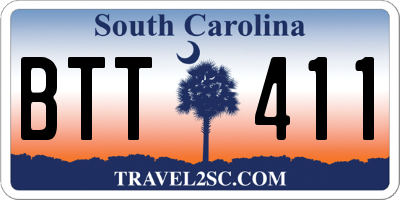 SC license plate BTT411