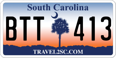 SC license plate BTT413